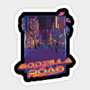 Godzilla Road Japan Sticker